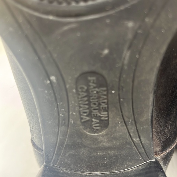 Siberian Husky Winter Ankle Boot Heel Felt Lined Black Leather Size 8 Made in CA - Picture 11 of 11